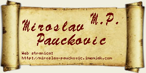 Miroslav Paučković vizit kartica